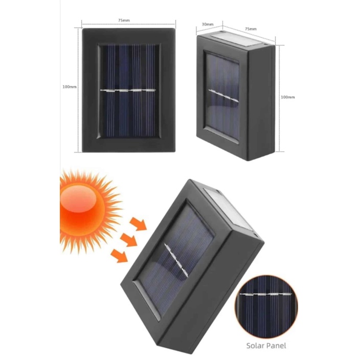 Solar Güneş Enerjili Çift Taraflı Duvar Lambası Çift Taraflı Duvar Lamba Güneş Enerjili - Lisinya