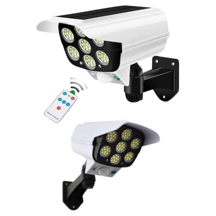 Solar Bahçe Aydınlatması Hareket Sensörlü Uzaktan Kumandalı Kamera Görünümlü - Lisinya