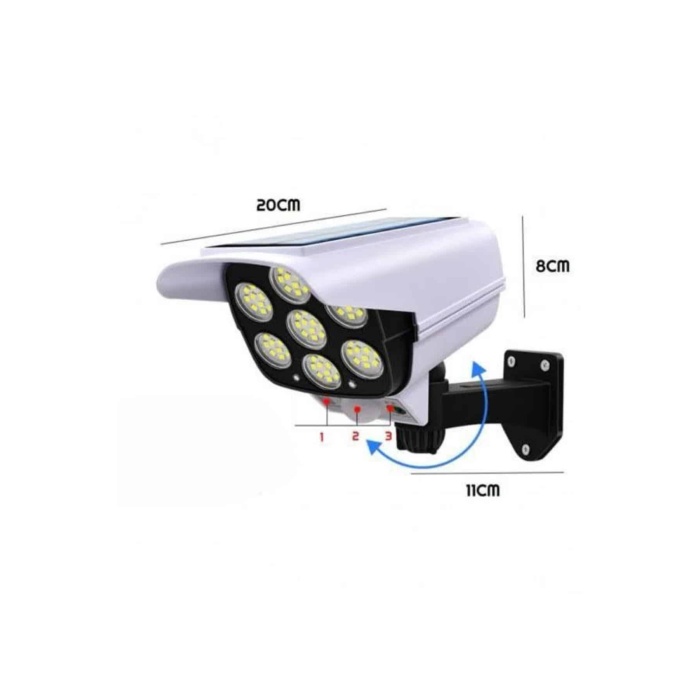 Solar Bahçe Lambası Uzaktan Kumandalı Kamera Görünümlü Hareket Sensörlü - Lisinya