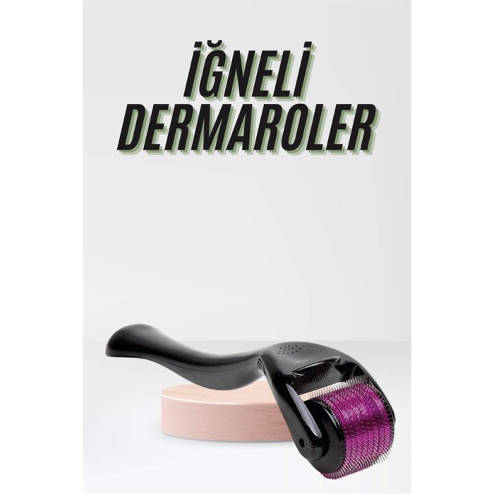 Saç Çıkarma Tarağı Dermaroller 540 Iğneli Roller 1 Mm Iğne Cilt Yüz Yenileme Bakım Seti - Lisinya