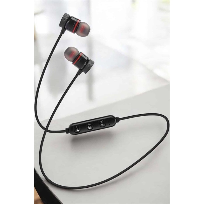 Mikrofonlu Kablosuz Sport Kulak İçi Mıknatıslı Kulaklık - Lisinya