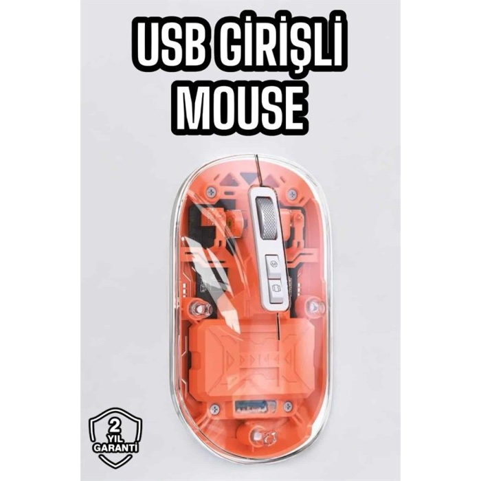 Sessiz Kablosuz USB Girişli Mouse Fare Yüksek Performanslı - Lisinya