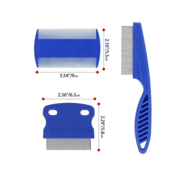 Kedi Köpek Tüy Bit Pire Toplayıcı Toplama Temizleme Tarağı Tarak Seti 4lü Set - Lisinya