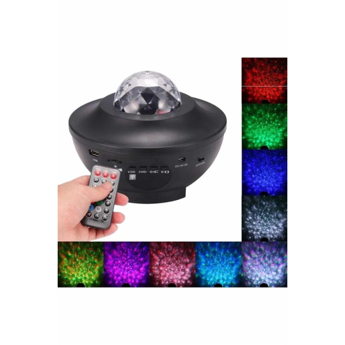 Yıldızlı gökyüzü Projektörü Uzaktan kumandalı Çocuklara Özel Şarjlı - Lisinya