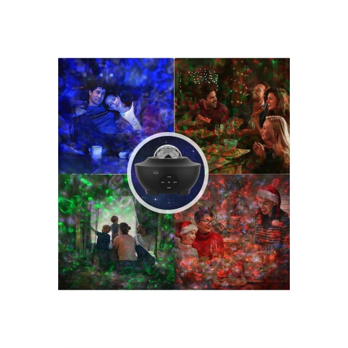 Yıldızlı gökyüzü Projektörü Uzaktan kumandalı Çocuklara Özel Şarjlı - Lisinya