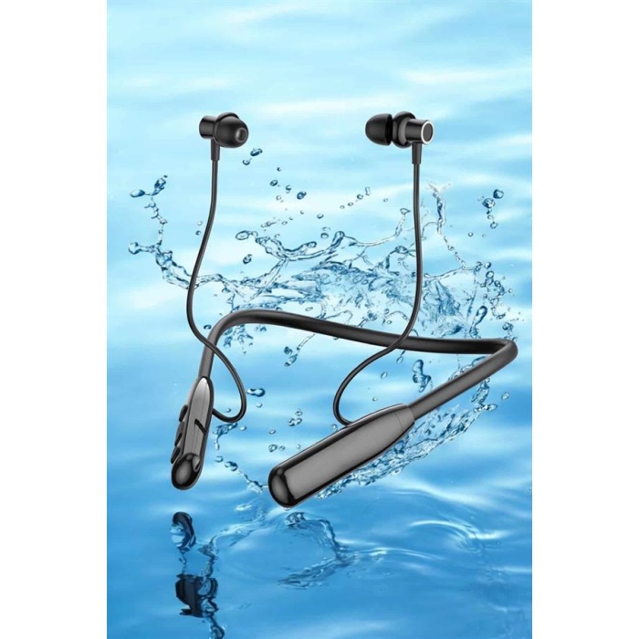 Dijital Göstergeli Kulak İçi Kablosuz Bluetooth Kulaklık Boyun Bantlı - Lisinya