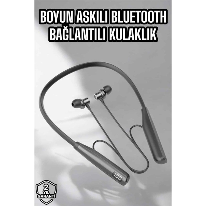 Boyun Bantlı Bluetooth Kulaklık Yüksek Ses Kaliteli 100 Saat Kulaklık - Lisinya