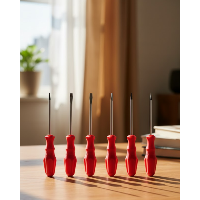 Düz ve Yıldız Başlıklı 7li Tornavida Seti Ergonomik Tutma - Lisinya