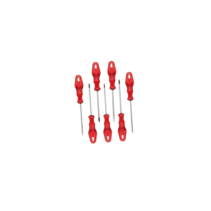 Düz ve Yıldız Başlıklı 7li Tornavida Seti Ergonomik Tutma - Lisinya