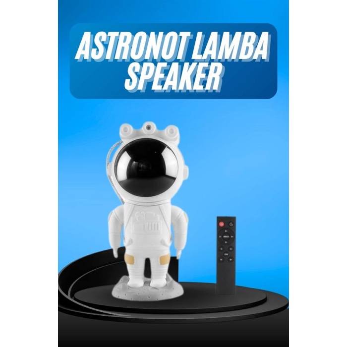 Gece Lambası Astronot Bluetooth Hoparlörlü Galaksi Işık Projektörü - Lisinya
