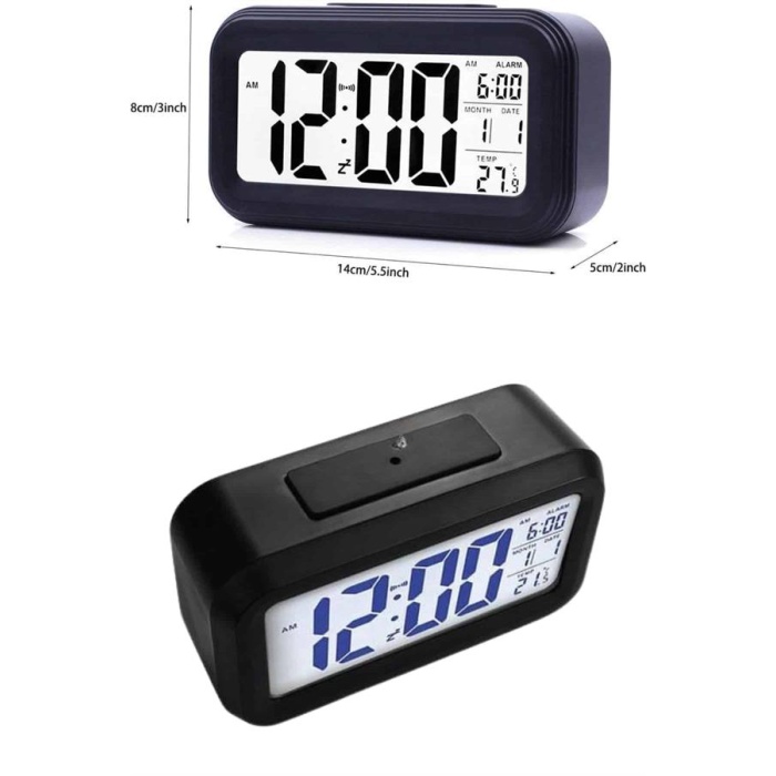 Dijital Işıklı Alarmlı Çalışma Masası Ekran Pilli Çalar Saat - Lisinya