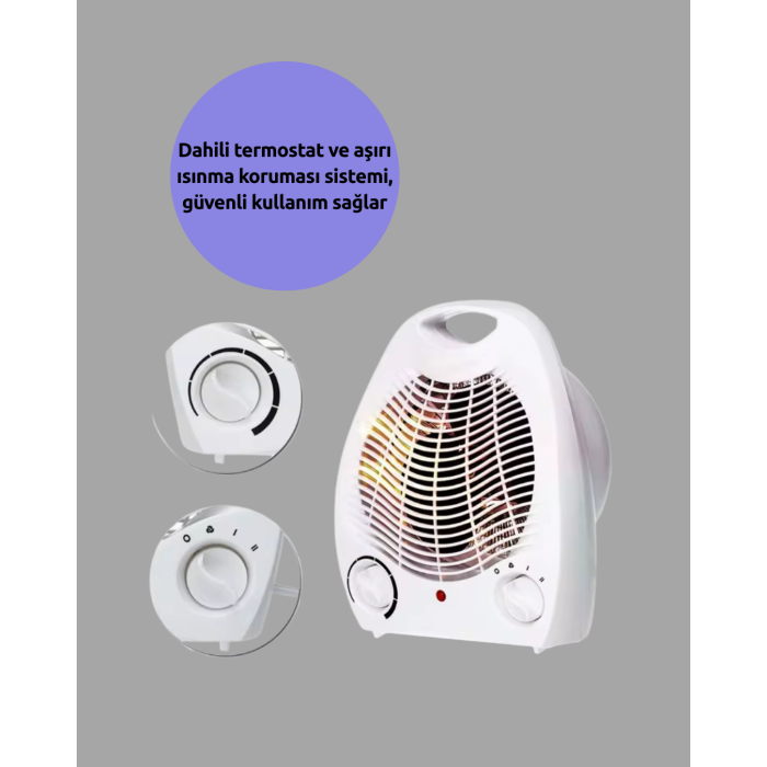 Mini Elektrikli Isıtıcı – Taşınabilir Fanlı Isıtma Sistemi - Lisinya
