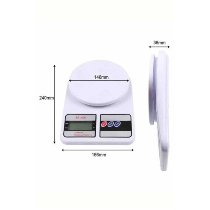 Mutfak Tartısı Dijital Göstergeli Hassas Tartı 10 Kg Kapasiteli - Lisinya