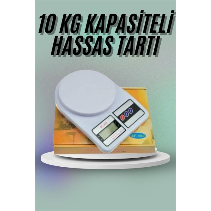 Mutfak Tartısı Dijital Göstergeli Hassas Tartı 10 Kg Kapasiteli - Lisinya