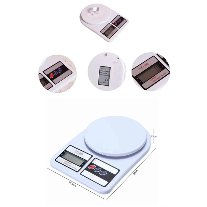 Yeni Nesil Taşınabilir Dijital Hassas Mutfak Tartısı Mutfak Terazisi Hassas Ölçüm 10 Kg - Lisinya