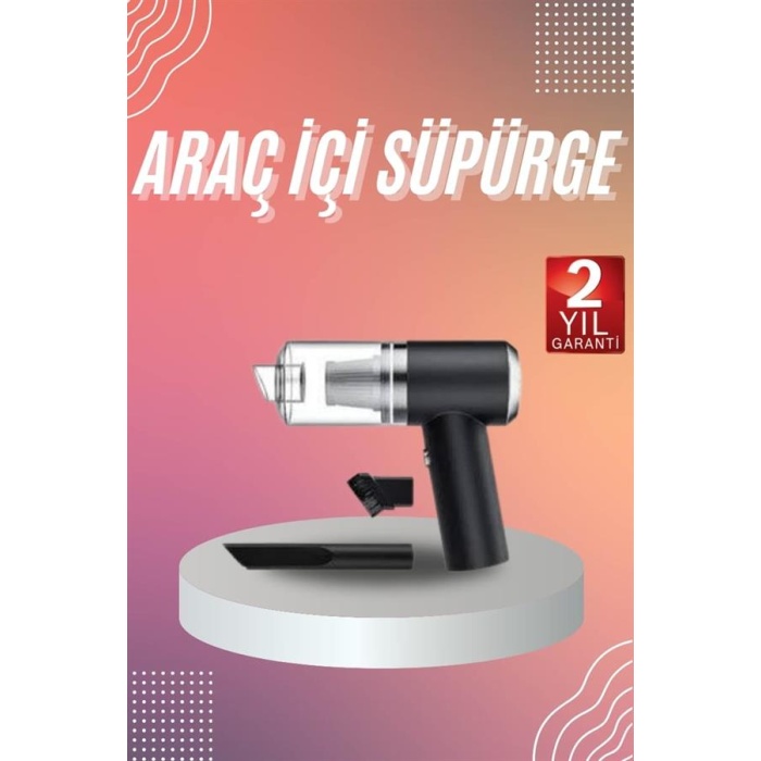 Şarjlı Çok Fonksiyonlu El Süpürgesi Mini Vakumlu Araç Süpürgesi - Lisinya