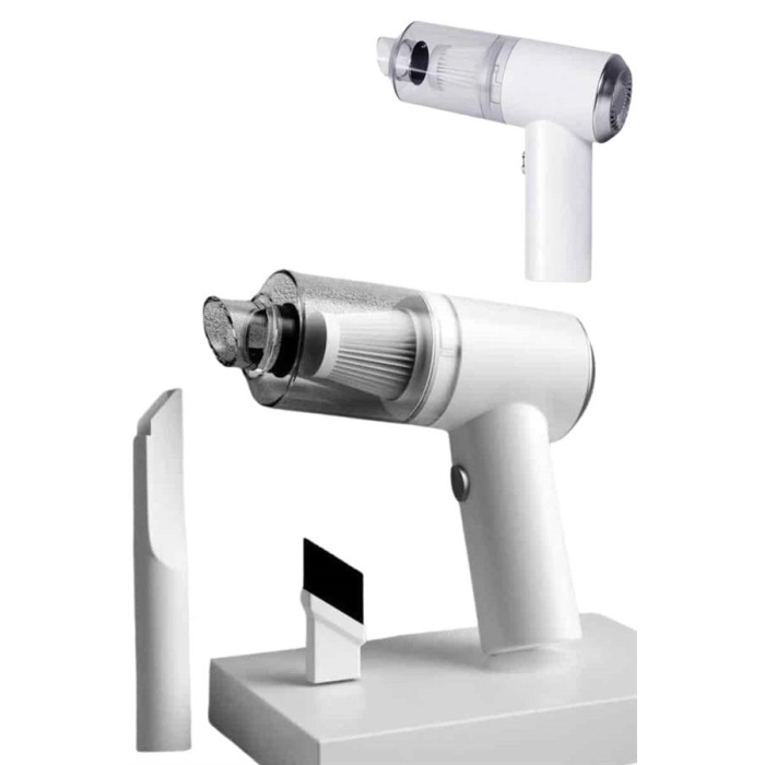 Vakumlu Süpürge Şarjlı Elektrikli Mini Taşınabilir Uzun Ömürlü Hazneli - Lisinya