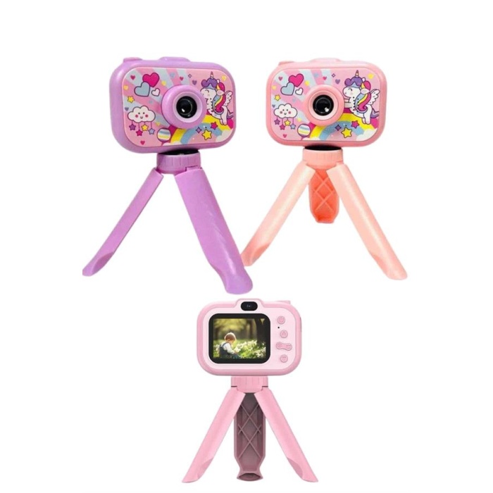 Çocuklara Özel Ayaklı Mini Fotoğraf Makinesi Dijital LCD Ekran - Lisinya