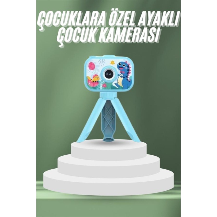 Çocuklara Özel Ayaklı Mini Fotoğraf Makinesi Dijital LCD Ekran - Lisinya