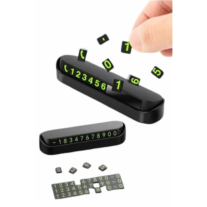 Araç İçi Numaratör Numaralık Oto Cam Kartı Fosforlu Numaratör - Lisinya