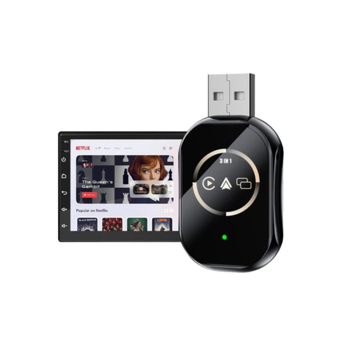 Araç İçi Kablosuz CarPlay Android Auto AirPlay Adaptörü - Lisinya