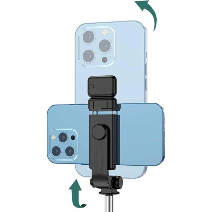 Tripod Selfie Çubuğu Bluetooth Kumandalı Kablosuz Led Işıklı - Lisinya