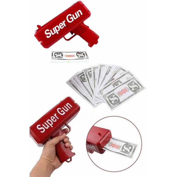 Para Dolar Atma Makinası Super Money Gun Para Saçma Fırlatma Tabancası - Lisinya
