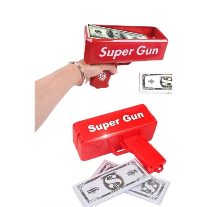 Para Dolar Saçma Para Atma Tabancası Otomatik Kırmızı Oyuncak - Lisinya