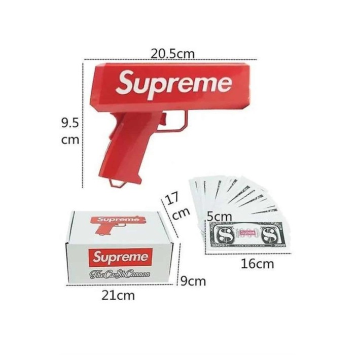 Çocuklara Özel Eğlenceli Para Saçma Makinası Parti Oyuncağı Kırmızı - Lisinya