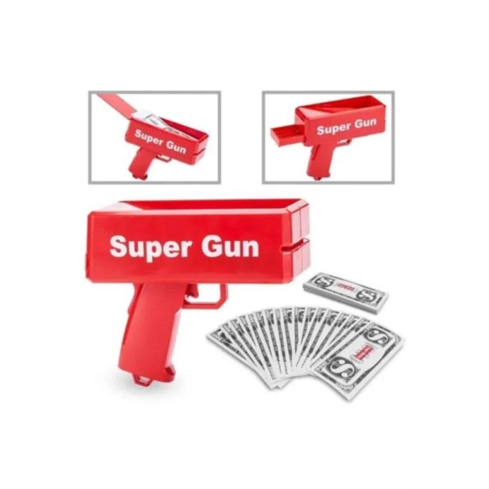 Kırmızı Çocuklara Özel Para Fırlatma Makinesi Para Saçma Tabancası - Lisinya