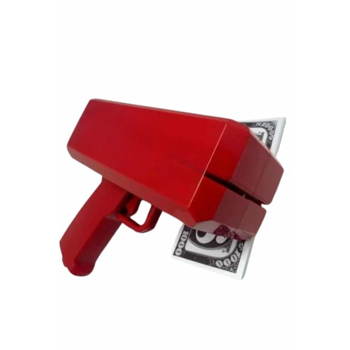 Kırmızı Parti Oyuncağı Para Saçma Fırlatma Tabancası Makinesi Super Money - Lisinya