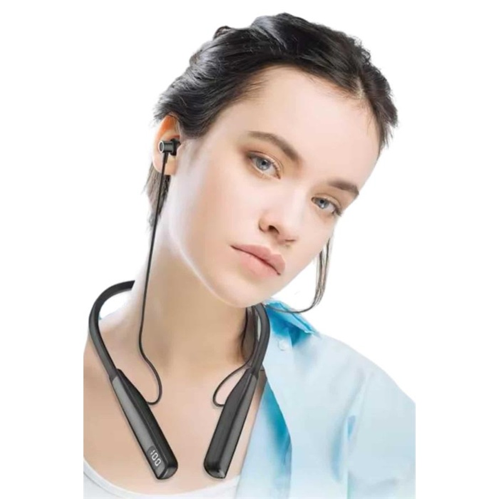 Boyun Askılı 100 Saat Kablosuz Kulaklık Göstergeli Bluetooth Kulaklık - Lisinya