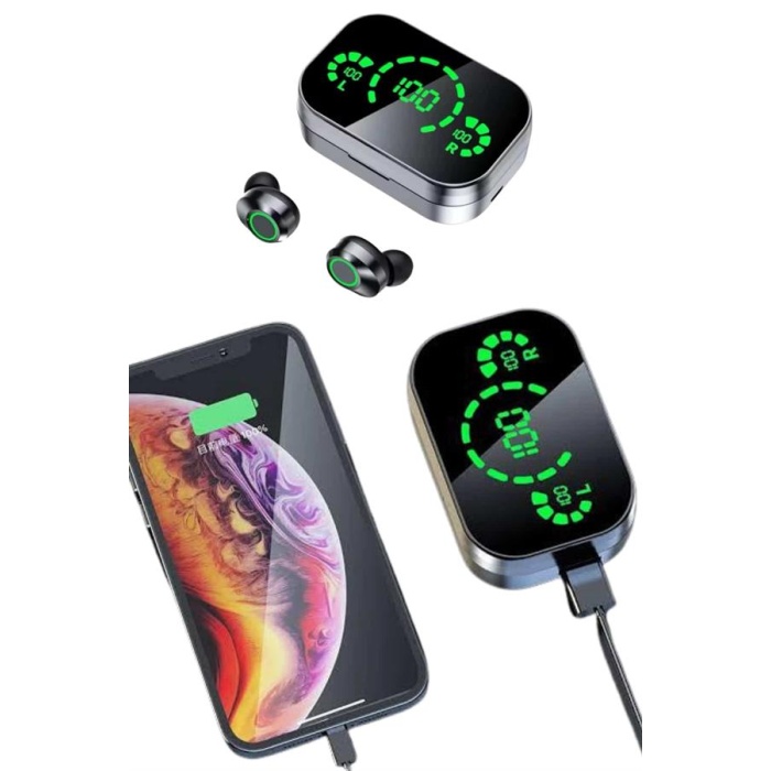 2025 Model Bluetooth Kulaklık Telefon Şarj Edebilen Çağrı Cevaplama Dijital Göstergeli - Lisinya