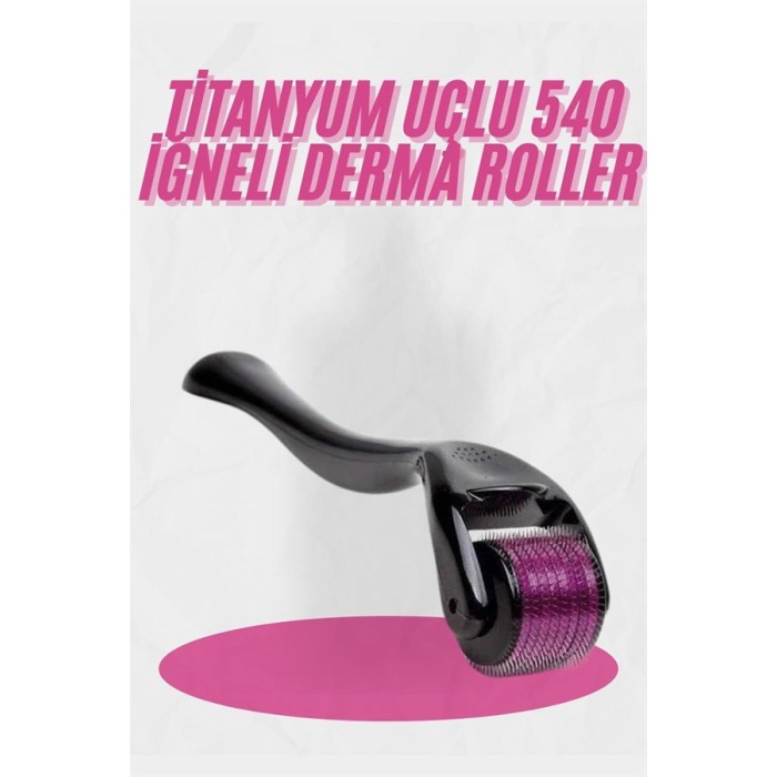 Dermaroller Titanyum 540 Iğneli 1 Mm Saç Kaş Sakal Serum Kullanıma Uygun - Lisinya