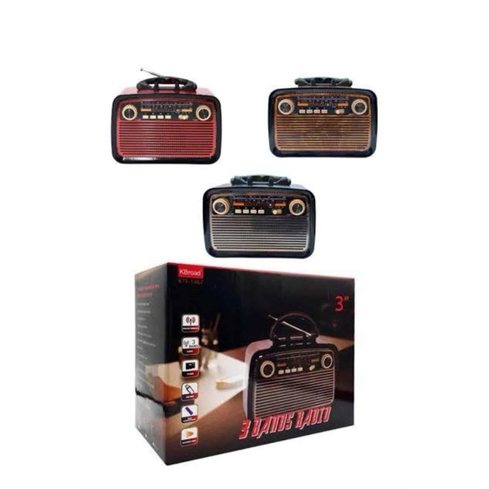 Nostaljik Görünümlü Ahşap Radyo TF SD USB Girişli Led Fener Işıklı - Lisinya