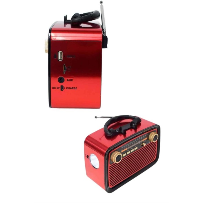 Bluetooth Hoparlör Ahşap Renk Vintage Işıklı Nostaljik Radyo Fm Ahşap Görünümlü - Lisinya