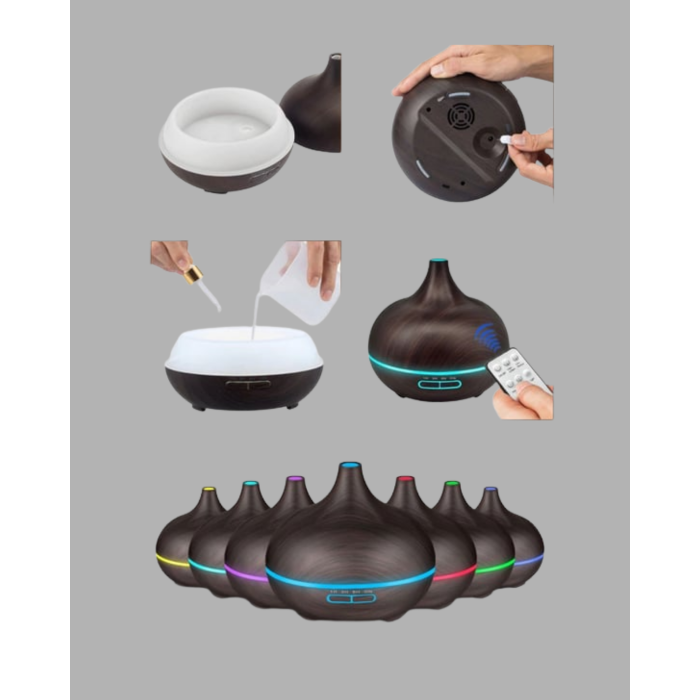 BN01 Uçucu Yağ Uyumlu Renkli LED Işıklı Nemlendirici - Lisinya