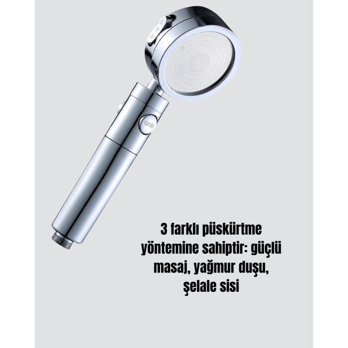 Masaj ve Yağmur Modlu Su Tasarruflu Duş Başlığı - Lisinya