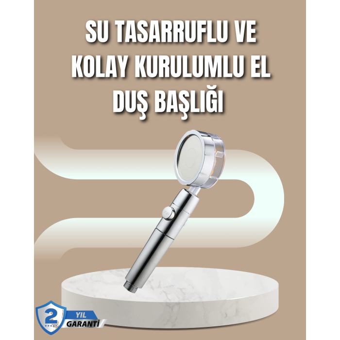 360° Ayarlanabilir Çok Fonksiyonlu Duş Başlığı - Lisinya