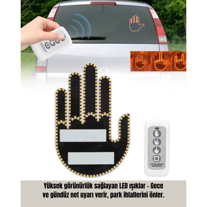 2025 Yeni Seri LED El Şekilli Park Uyarı ve Güvenlik Cihazı Orijinal - Lisinya