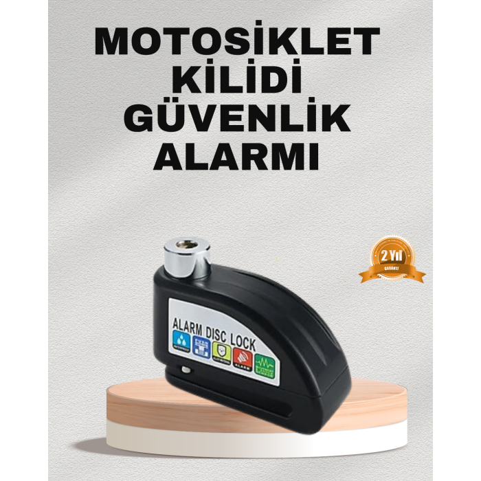 Ekonomik Alarm Disk Kilidi Motosiklet Scooter Bisiklet Güvenlik - Lisinya