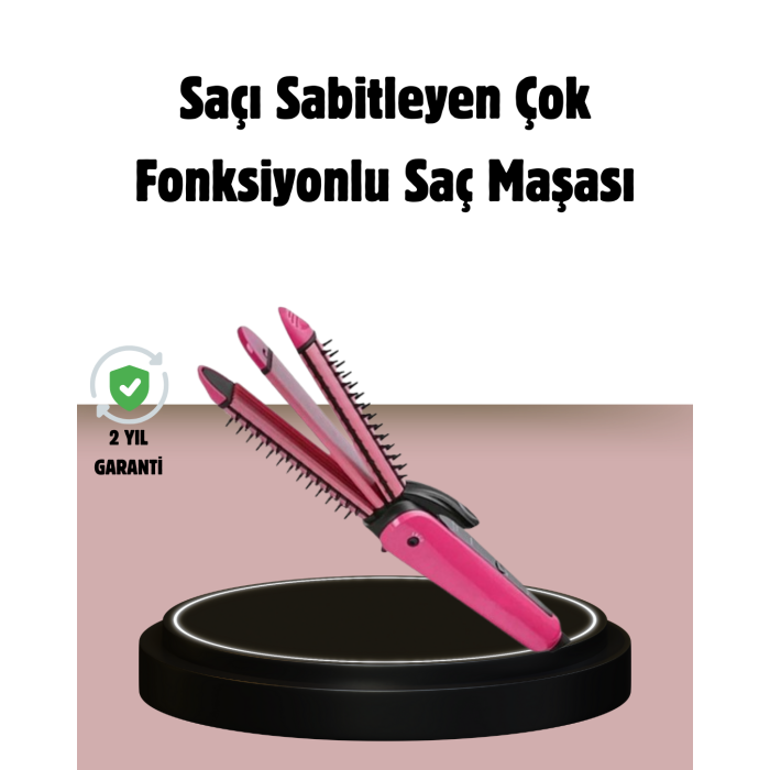 Saç Şekillendirici Maşa ve Düzleştirici 2’si 1 Arada - Lisinya