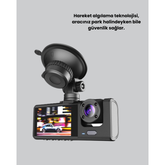 Full HD Çift Yönlü Araç Kamerası  Hareket Algılama  Döngüsel Kayıt - Lisinya