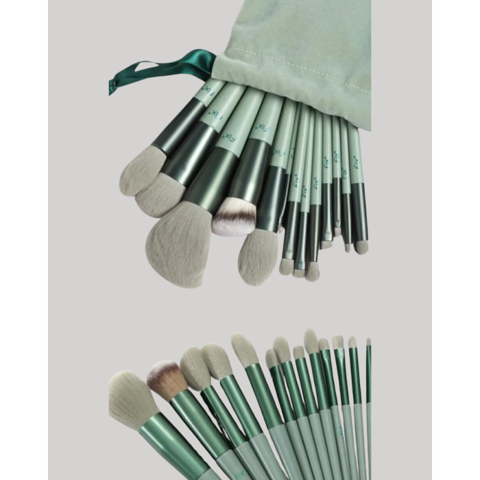 13lü Fiber Kıllı Yumuşak Makyaj Fırçası Seti Taşınabilir ve Ergonomik Tasarım - Lisinya