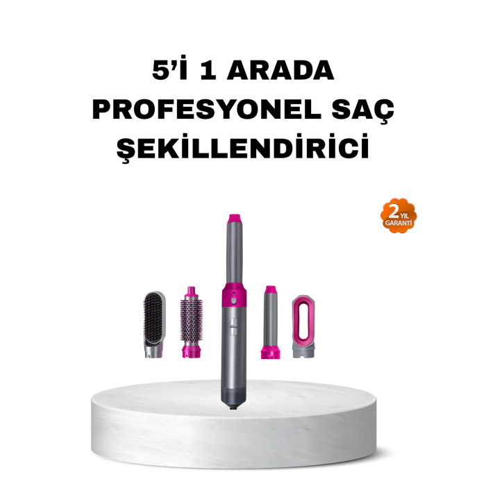 5’i 1 Arada Saç Şekillendirme Seti Negatif İyon Teknolojili ve Hızlı Kurutmalı - Lisinya