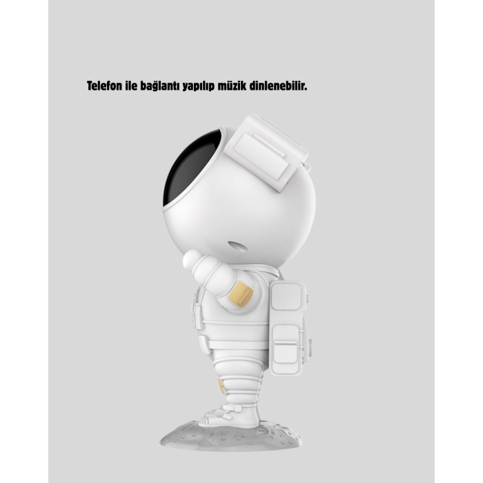 Bluetooth Müzikli Astronot Projeksiyon Lambası Yıldız ve Ay Efektli - Lisinya