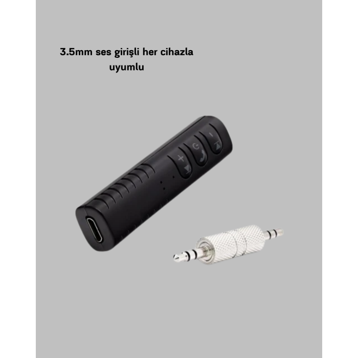 Bluetooth 4.1 Müzik Alıcısı 3.5mm Aux Girişli Mini Kablosuz Adaptör - Lisinya