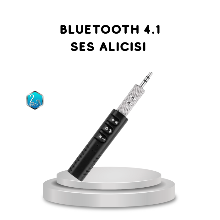 Mini Bluetooth Ses Alıcısı 3.5mm Girişli Kablosuz Müzik Adaptörü - Lisinya