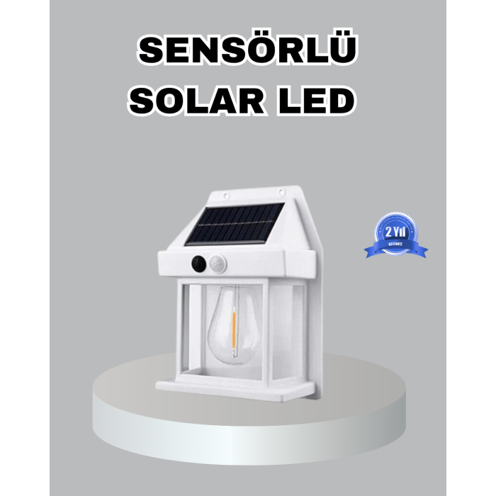 Üç Modlu Güneş Enerjili Duvar Lambası 1800mAh Bataryalı ve Hareket Sensörlü - Lisinya