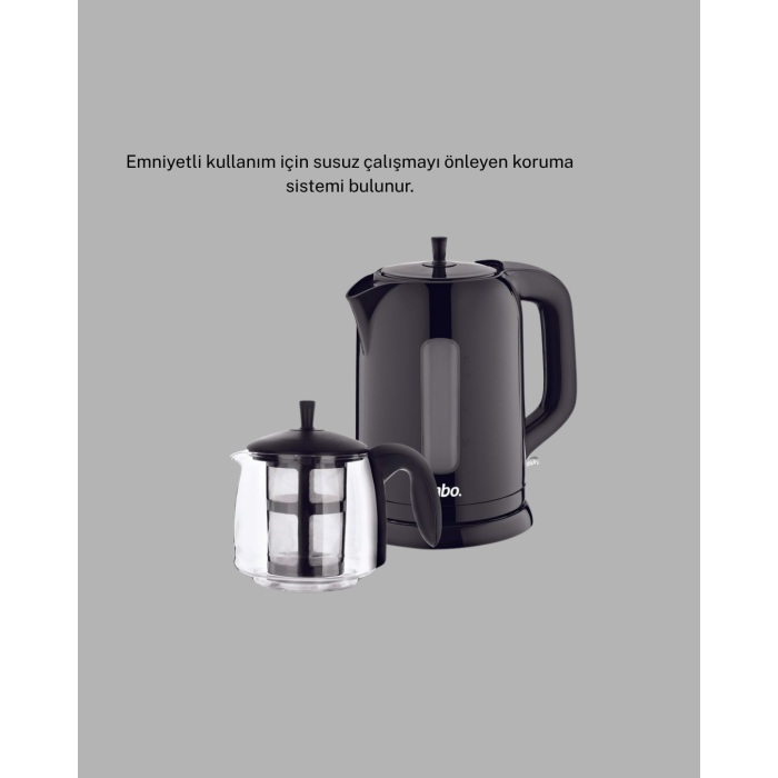 Sinbo STM 5840 Elektrikli Çay Makinesi 1800W Cam Demlik ve Sıcak Tutma Özellikli - Lisinya